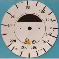 FOND DE COMPTEUR BLANC 220 KM